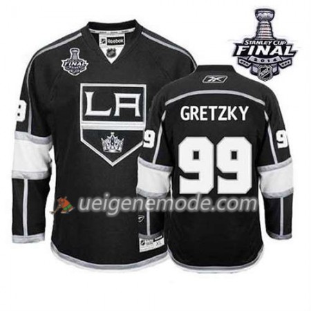 Reebok Herren Eishockey Los Angeles Kings Trikot Wayne Gretzky #99 Heim Schwarz 2014 Stanley Cup
