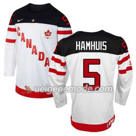 Reebok Herren Eishockey Olympic-Canada Team Trikot Dan Hamhuis #5 100th Anniversary Weiß