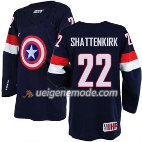 Reebok Herren Eishockey Premier Olympic-USA Team Trikot Kevin Shattenkirk #22 Blau