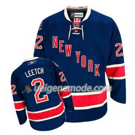 Reebok Herren Eishockey New York Rangers Trikot Brian Leetch #2 Ausweich Blau