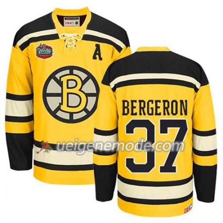 Reebok Herren Eishockey Boston Bruins Trikot Patrice Bergeron #37 Winter Classic Gold