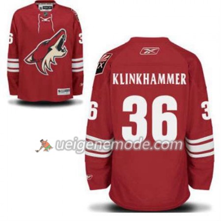 Reebok Herren Eishockey Phoenix Coyotes Rob Klinkhammer 36 Burgundy Rot Heim