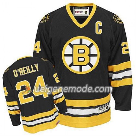 Reebok Herren Eishockey Boston Bruins Trikot Terry OReilly #24 Heim Schwarz