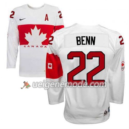 Reebok Dame Eishockey Olympic-Canada Team Trikot Jamie Benn #22 Heim Weiß