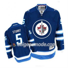 Reebok Herren Eishockey Winnipeg Jets Trikot Mark Stuart #5 Heim Blau