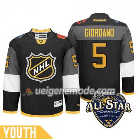 Kinder 2016 All Star Eishockey Premier-Calgary Flames Trikot Mark Giordano #5 Schwarz