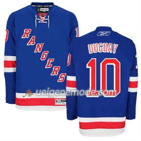 Reebok Herren Eishockey New York Rangers Trikot Ron Duguay #10 Heim Blau