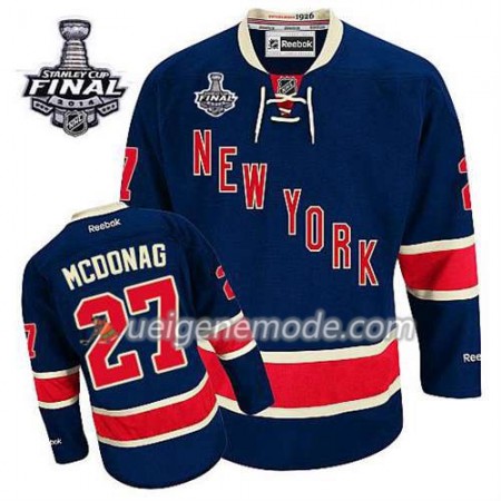 Reebok Herren Eishockey New York Rangers Trikot Ryan McDonagh #27 Ausweich Blau 2014 Stanley Cup