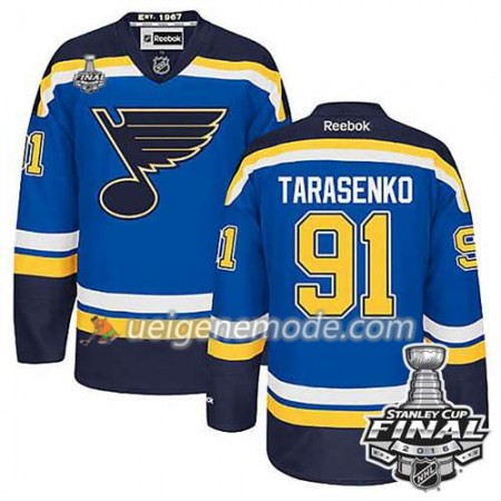 Reebok Eishockey St. Louis Blues Trikot Vladimir Tarasenko #91 Bleu Heim 2016 Stanley Cup