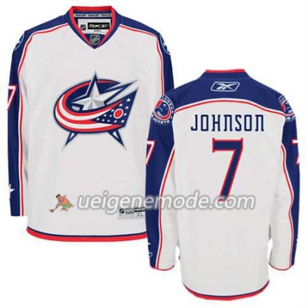 Reebok Herren Eishockey Columbus Blue Jackets Trikot Jack Johnson #7 Auswärts Weiß