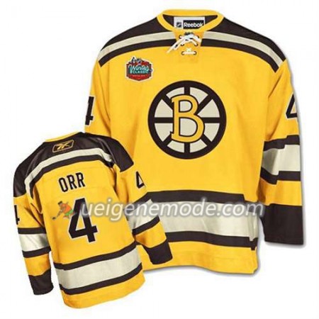 Reebok Herren Eishockey Boston Bruins Trikot Bobby Orr #4 Winter Classic Gold