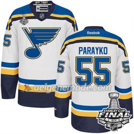 Reebok Eishockey St. Louis Blues Trikot Colton Parayko #55 Weiß Auswärts 2016 Stanley Cup