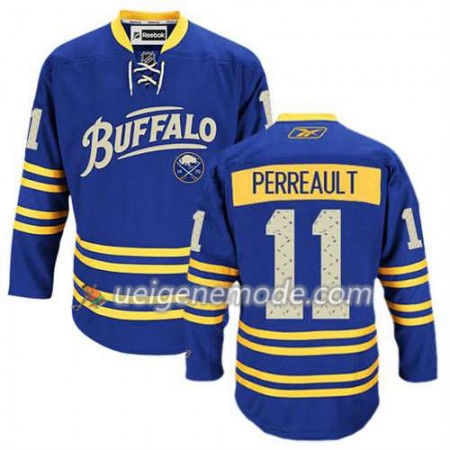 Reebok Herren Eishockey Buffalo Sabres Trikot Gilbert Perreault #11 Ausweich Blau