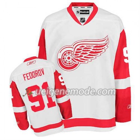 Reebok Herren Eishockey Detroit Red Wings Trikot Sergei Fedorov #91 Auswärts Weiß