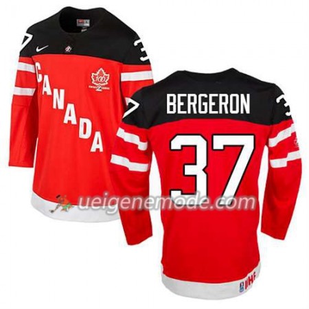 Kinder Eishockey Olympic-Canada Team Trikot Patrice Bergeron #37 100th Anniversary Rot