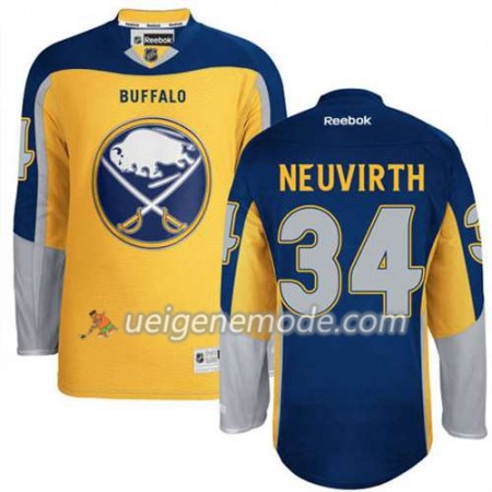 Reebok Herren Eishockey Buffalo Sabres Trikot Michal Neuvirth #34 Nue Ausweich Gold