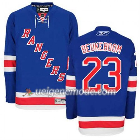 Reebok Herren Eishockey New York Rangers Trikot Jeff Beukeboom #23 Heim Blau