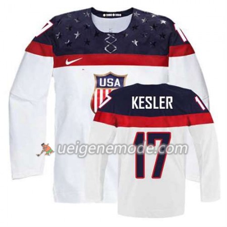Kinder Eishockey Premier Olympic-USA Team Trikot Ryan Kesler #17 Heim Weiß