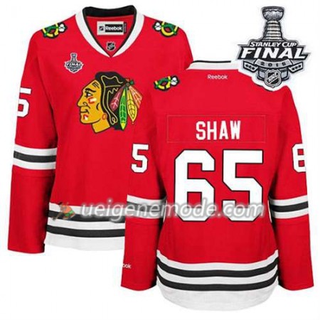 Reebok Dame Eishockey Chicago Blackhawks Trikot Andrew Shaw #65 Heim Rot 2015 Stanley Cup