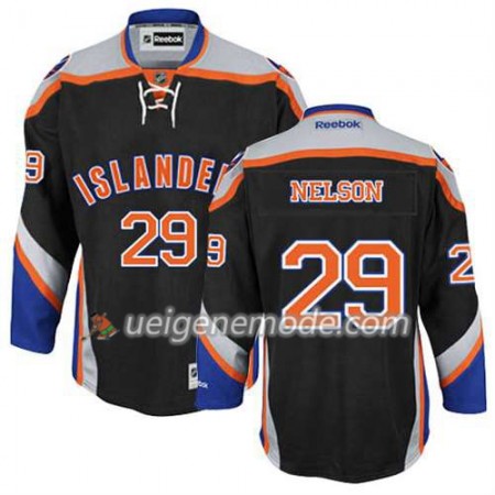 Reebok Herren Eishockey New York Islanders Trikot Brock Nelson #29 Ausweich Schwarz