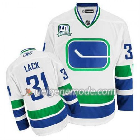 Reebok Herren Eishockey Vancouver Canucks Trikot Eddie Lack #31 Ausweich Weiß