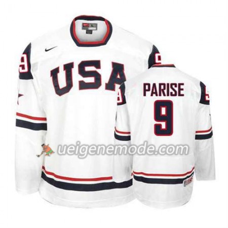 Reebok Herren Eishockey Premier Olympic-USA Team Trikot Zach Parise #9 Weiß