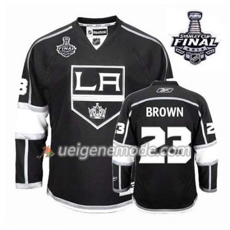 Reebok Herren Eishockey Los Angeles Kings Trikot Drew Doughty #23 Heim Schwarz 2014 Stanley Cup