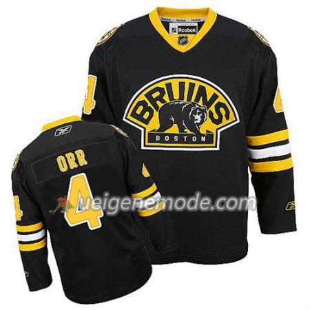 2017 Reebok Herren Eishockey Boston Bruins Trikot Bobby Orr #4 Ausweich Schwarz