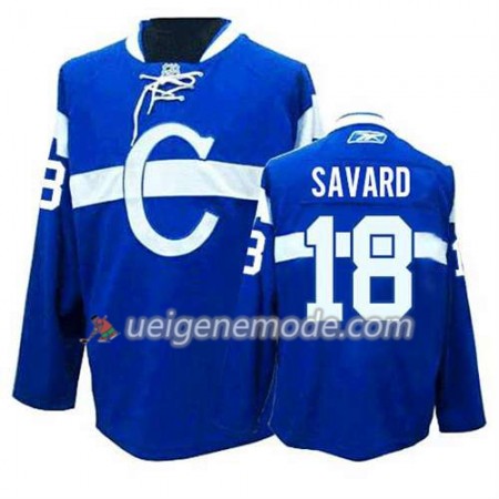 Reebok Herren Eishockey Montreal Canadiens Trikot Serge Savard #18 Ausweich Bleu