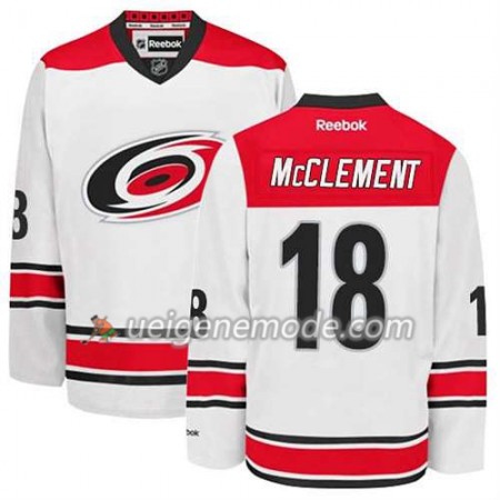 Reebok Herren Eishockey Carolina Hurricanes Trikot Jay McClement #18 Auswärts Weiß