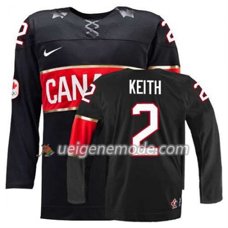 Reebok Dame Eishockey Olympic-Canada Team Trikot Duncan Keith #2 Ausweich Schwarz