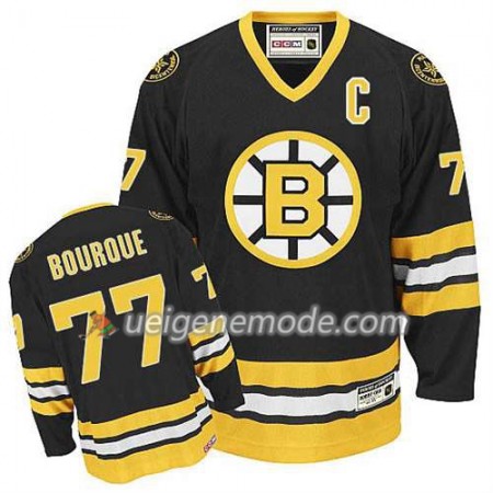 Reebok Herren Eishockey Boston Bruins Trikot Ray Bourque #77 Heim Schwarz