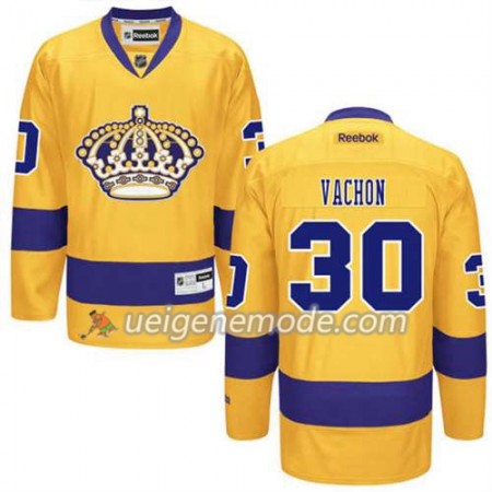 Reebok Herren Eishockey Los Angeles Kings Trikot Rogie Vachon #30 Ausweich Gold