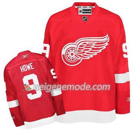 Reebok Herren Eishockey Detroit Red Wings Trikot Gordie Howe #9 Heim Rot