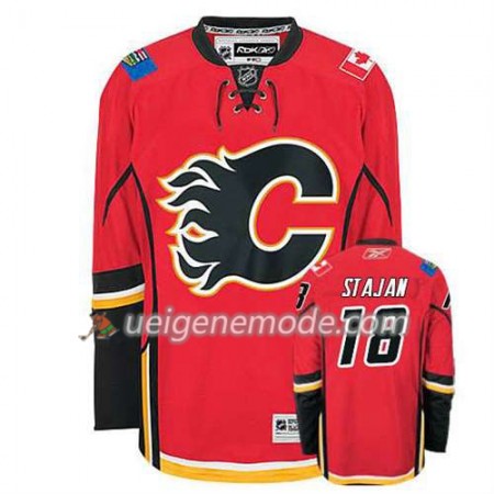 Reebok Herren Eishockey Calgary Flames Trikot Matt Stajan #18 Heim Rot