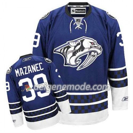 Reebok Herren Eishockey Nashville Predators Trikot Marek Mazanec #39 Ausweich Bleu