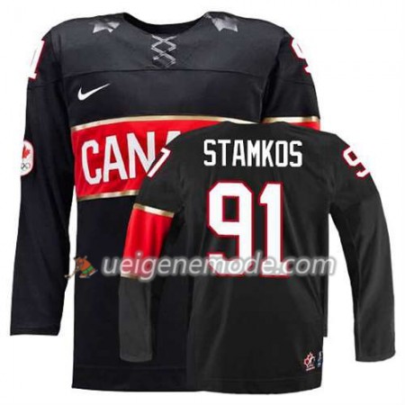 Reebok Herren Eishockey Olympic-Canada Team Trikot Steven Stamkos #91 Ausweich Schwarz