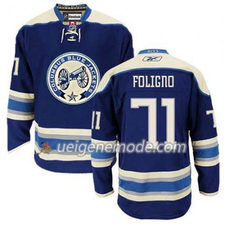 Reebok Herren Eishockey Columbus Blue Jackets Trikot Nick Foligno #71 Ausweich Weiß