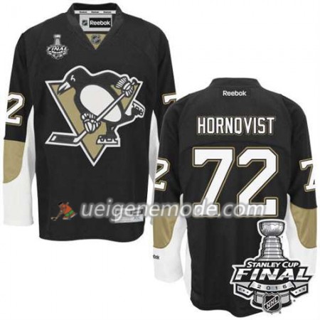 Reebok Eishockey Pittsburgh Penguins Trikot Patric Hornqvist #72 Schwarz Heim 2016 Stanley Cup