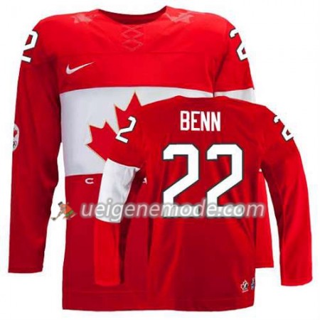 Reebok Dame Eishockey Olympic-Canada Team Trikot Jamie Benn #22 Auswärts Rot