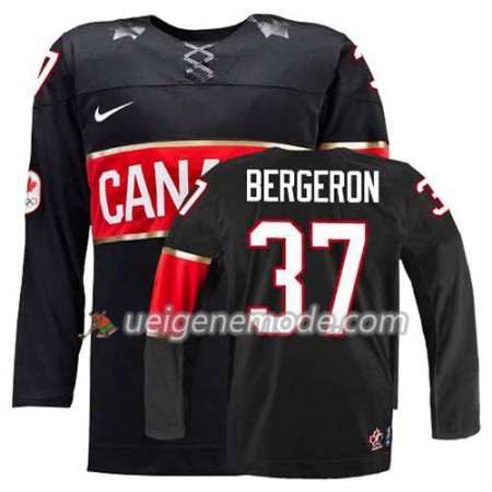 Reebok Dame Eishockey Olympic-Canada Team Trikot Patrice Bergeron #37 Ausweich Schwarz