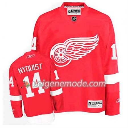 Reebok Herren Eishockey Detroit Red Wings Trikot Gustav Nyquist #14 Heim Rot