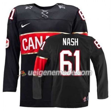 Reebok Herren Eishockey Olympic-Canada Team Trikot Rick Nash #61 Ausweich Schwarz