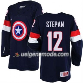 Reebok Herren Eishockey Premier Olympic-USA Team Trikot Derek Stepan #12 Blau