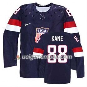 Reebok Herren Eishockey Premier Olympic-USA Team Trikot Patrick Kane #88 Blau Auswärts Blau