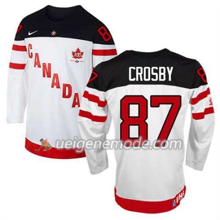 Reebok Dame Eishockey Olympic-Canada Team Trikot Sidney Crosby Weiß #87 100th Anniversary Rot