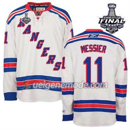 Reebok Herren Eishockey New York Rangers Trikot Mark Messier #11 Auswärts Weiß 2014 Stanley Cup