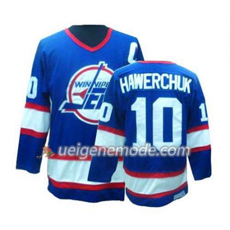 Reebok Herren Eishockey Winnipeg Jets Trikot Dale Hawerchuk Bleu #10 Weiß