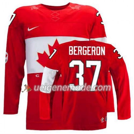 Reebok Herren Eishockey Olympic-Canada Team Trikot Patrice Bergeron #37 Auswärts Rot