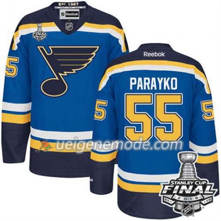 Reebok Eishockey St. Louis Blues Trikot Colton Parayko #55 Bleu Heim 2016 Stanley Cup